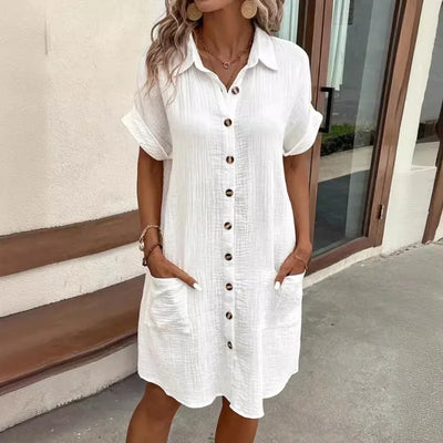 Elodie | Elegant Printed Shirt Dress