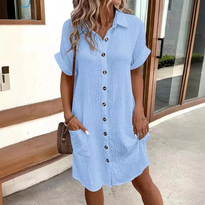 Elodie | Elegant Printed Shirt Dress