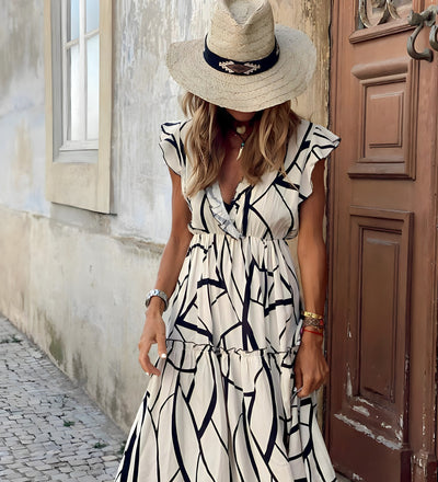 Savannah | Abstract Floral Statement Dress