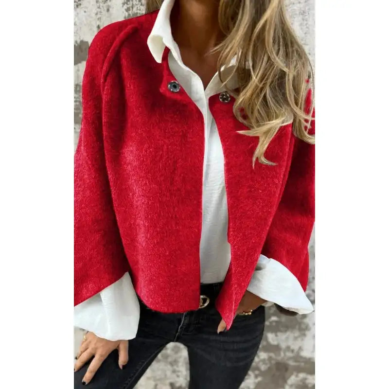 Celina | Long Sleeve Round Neck Wool Cardigan