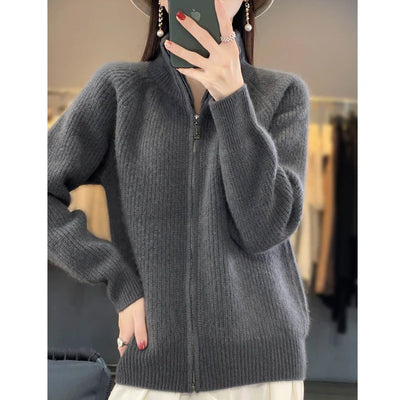 Woolora | Women’s Merino Wool Semi-Turtleneck Sweater
