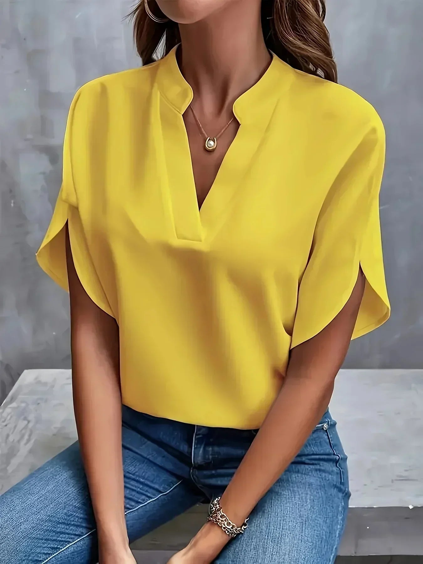 Sienna | Elegant V-Neck Blouse