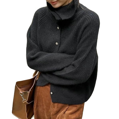 Elara | Turtleneck Knitted Cardigan