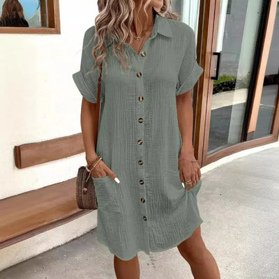 Elodie | Elegant Printed Shirt Dress