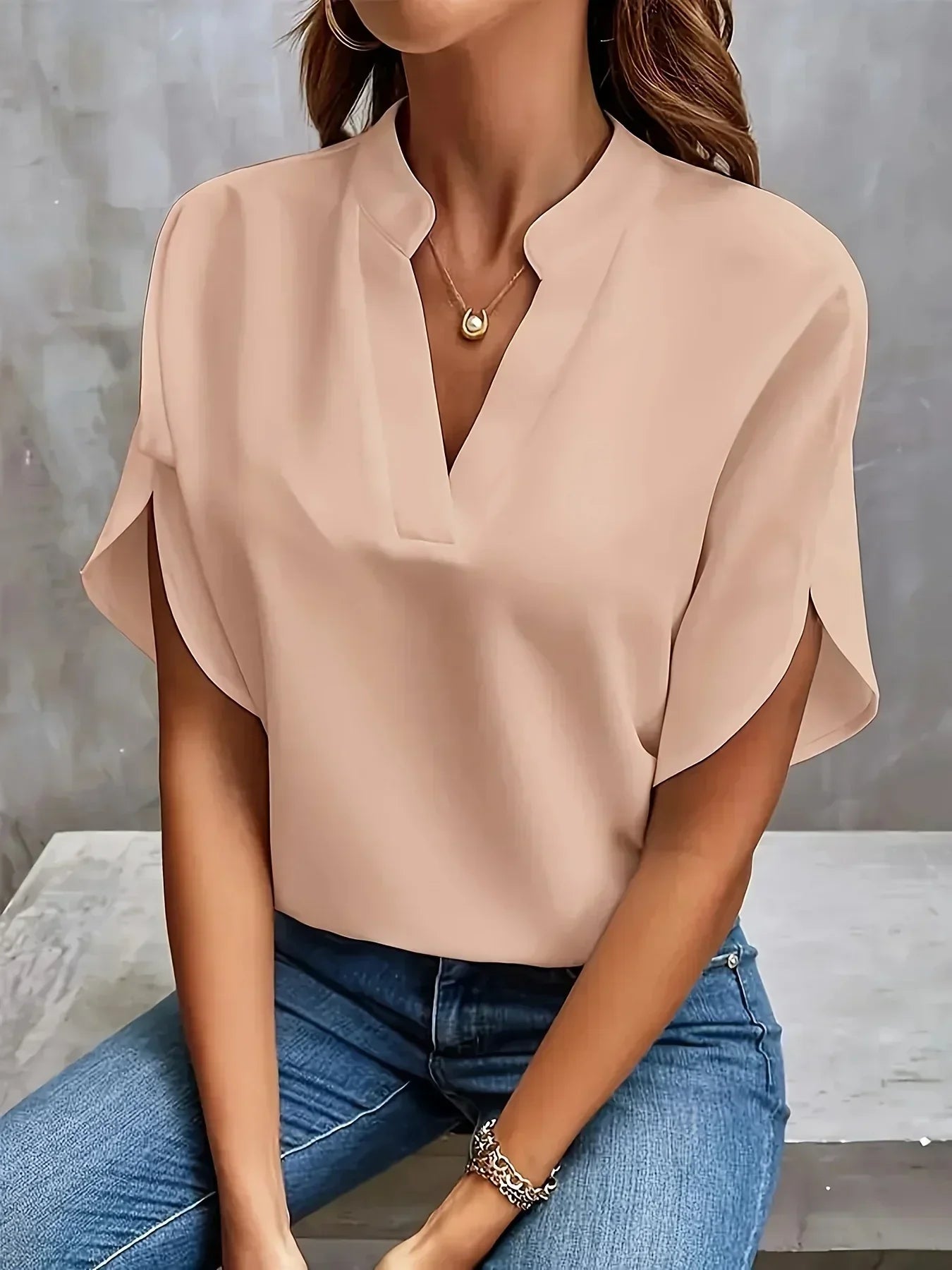 Sienna | Elegant V-Neck Blouse