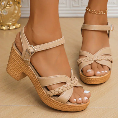 Melodie | Braided Strap Platform Sandals