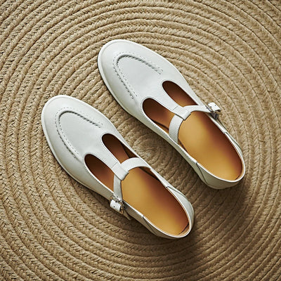 Selvana | Low Heeled T-Strap Pumps
