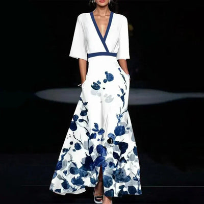 Calista | Floral V-Neck Maxi Dress