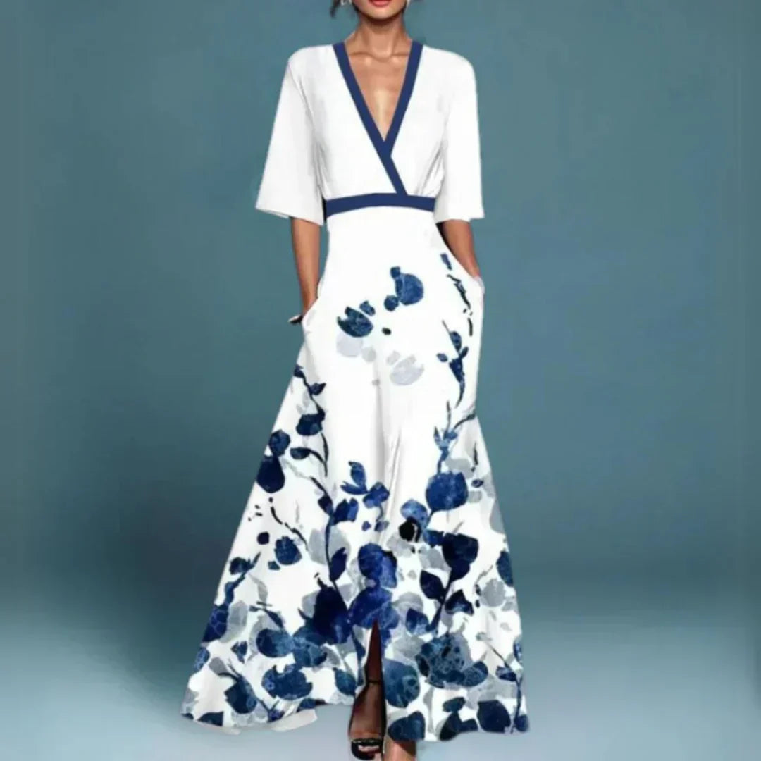 Calista | Floral V-Neck Maxi Dress