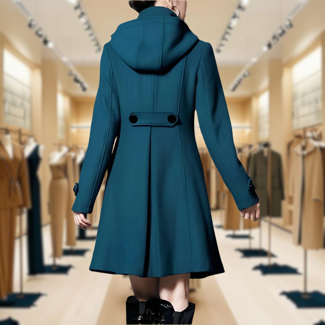 Daphne | Hooded Cape Jacket with Pockets