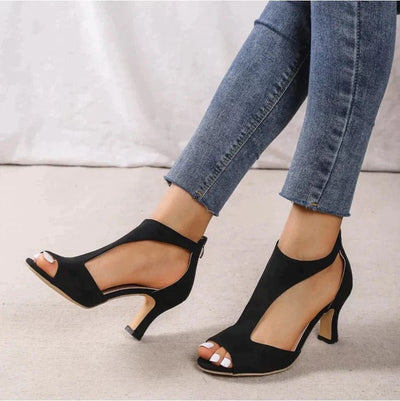 Aubrey | Zippered High Heeled Sandals
