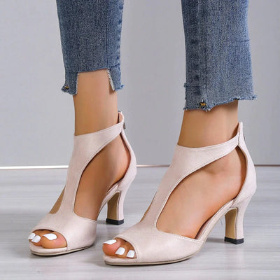 Aubrey | Zippered High Heeled Sandals