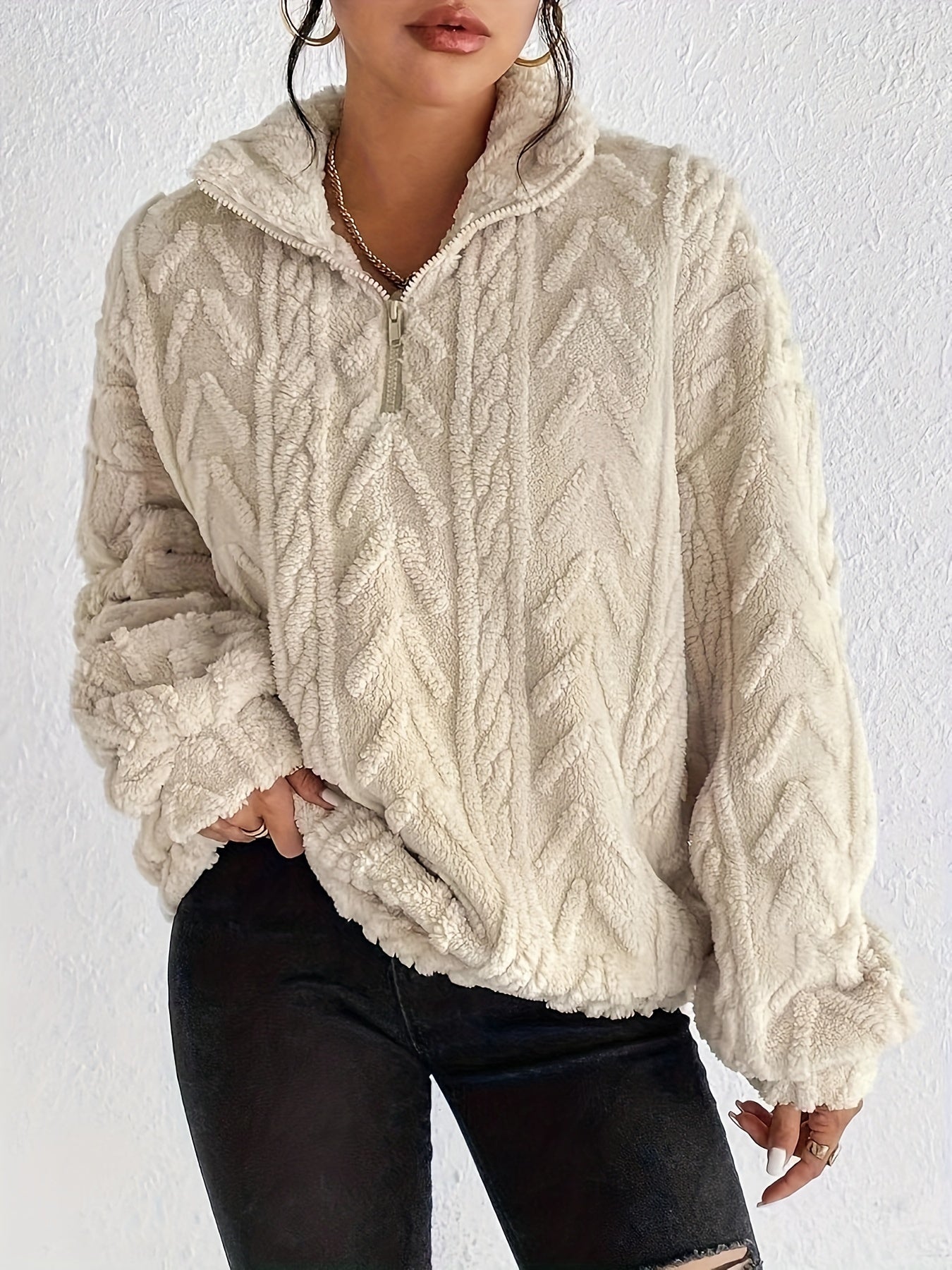 Brooklyn | Fluffy Zip Sweater