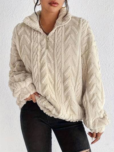 Brooklyn | Fluffy Zip Sweater