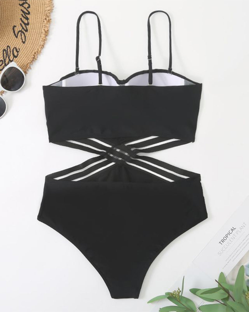 Sable | Chic Backless Heart-Neck Monokini