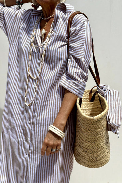 Sophira | Timeless Striped Shirt Dress
