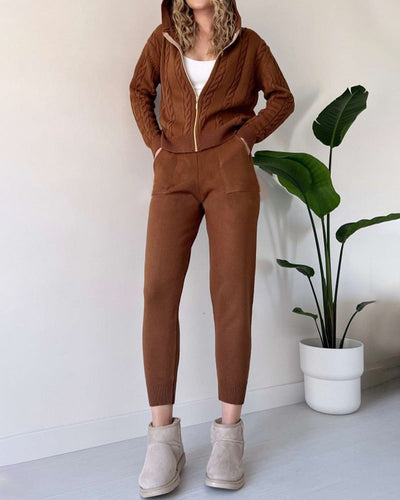 Madison | Textured Jacquard Two-Piece Lounge Set