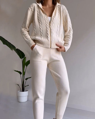 Madison | Textured Jacquard Two-Piece Lounge Set