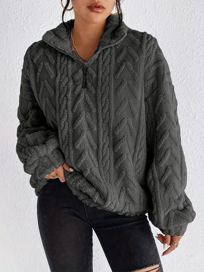 Brooklyn | Fluffy Zip Sweater