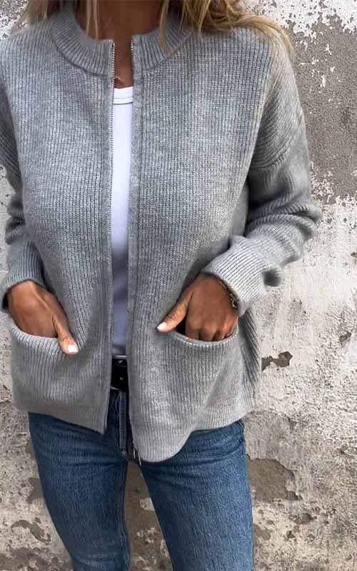Marcia | Cozy Zip-Up Sweater