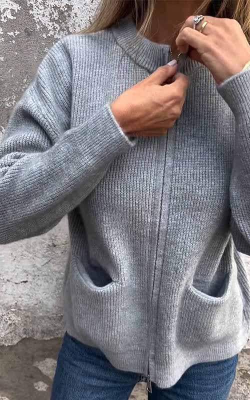 Marcia | Cozy Zip-Up Sweater
