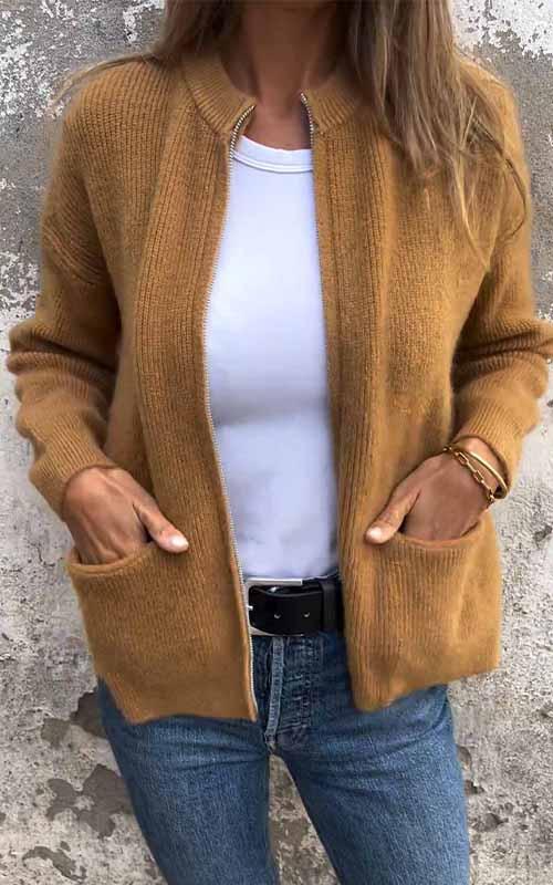 Marcia | Cozy Zip-Up Sweater