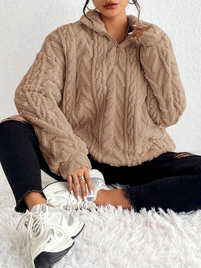 Brooklyn | Fluffy Zip Sweater