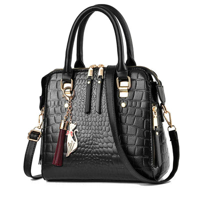 Monroe | Crocodile-Embossed Vegan Leather Bag