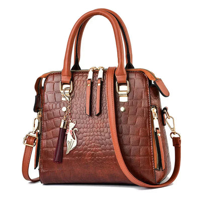Monroe | Crocodile-Embossed Vegan Leather Bag