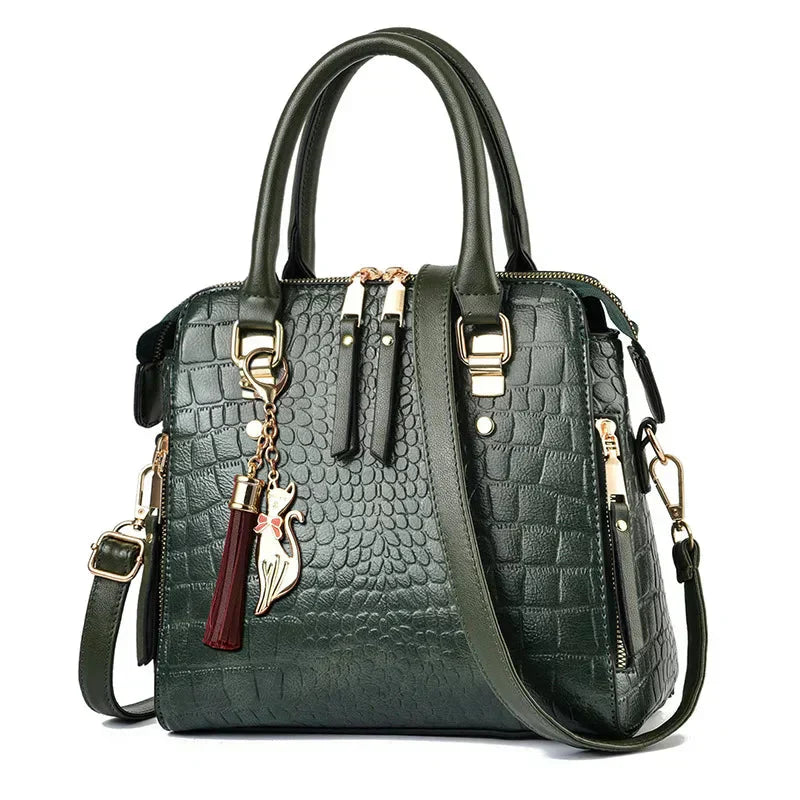 Monroe | Crocodile-Embossed Vegan Leather Bag