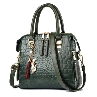 Monroe | Crocodile-Embossed Vegan Leather Bag