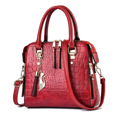 Monroe | Crocodile-Embossed Vegan Leather Bag