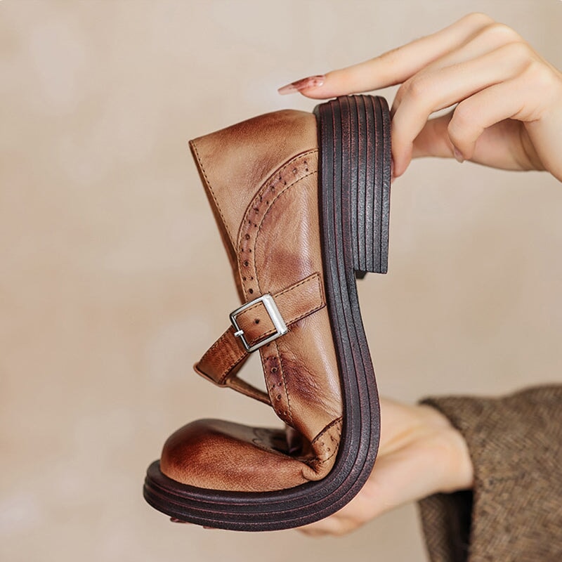 Risla | Leather Mary Janes