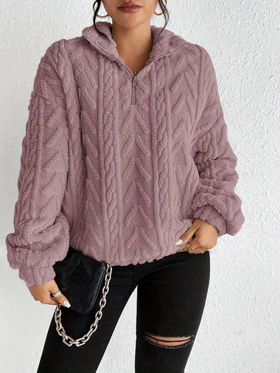 Brooklyn | Fluffy Zip Sweater