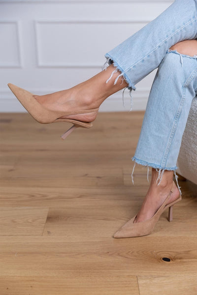 Avery | Suede Slingback Heels
