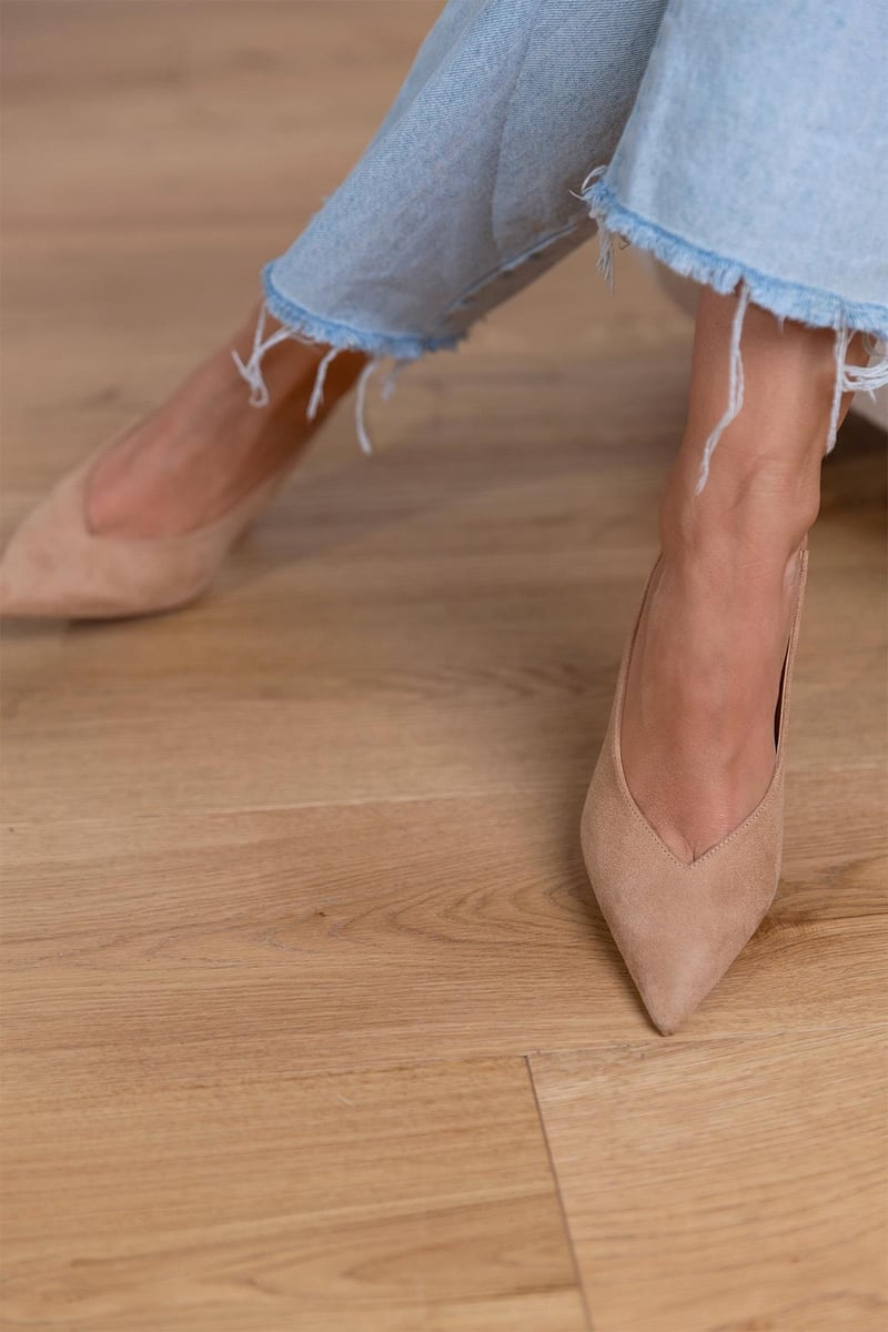 Avery | Suede Slingback Heels