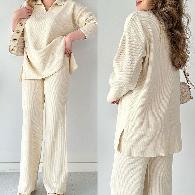 Delaney | V-Neck Casual Two-Piece Set