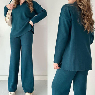 Delaney | V-Neck Casual Two-Piece Set