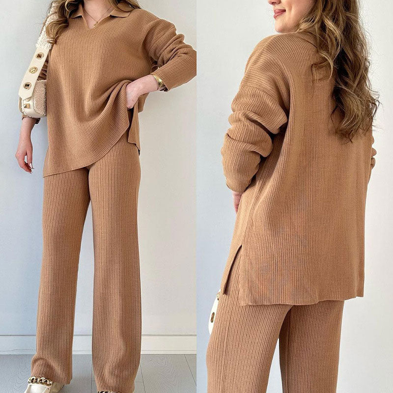 Delaney | V-Neck Casual Two-Piece Set
