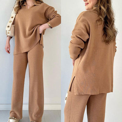 Delaney | V-Neck Casual Two-Piece Set