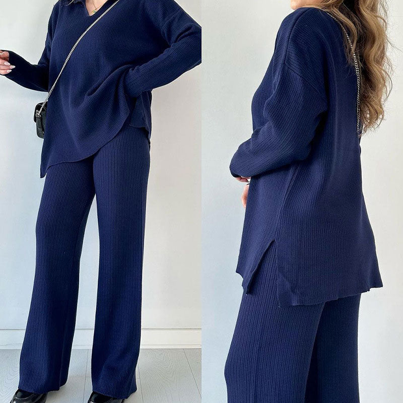 Delaney | V-Neck Casual Two-Piece Set