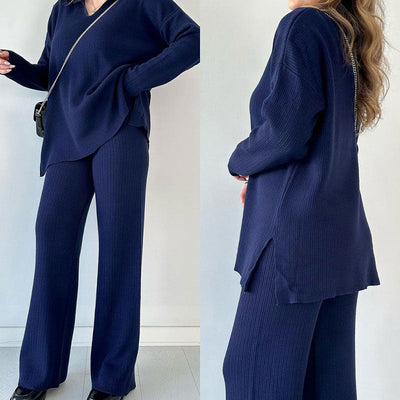Delaney | V-Neck Casual Two-Piece Set