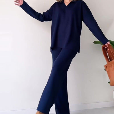 Delaney | V-Neck Casual Two-Piece Set