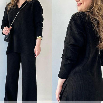 Delaney | V-Neck Casual Two-Piece Set