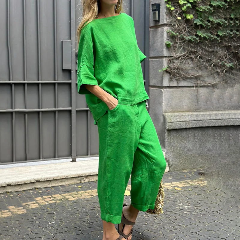 Solene | Cotton-Linen Two-Piece Set