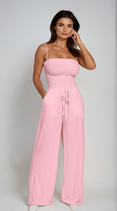 Delaney | Strapless Wide-Leg Jumpsuit