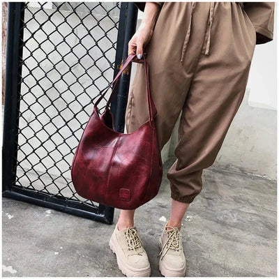 Monroe | Vintage Vegan Leather Shoulder Bag