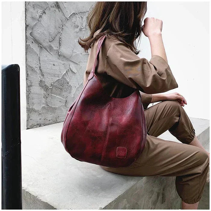 Monroe | Vintage Vegan Leather Shoulder Bag