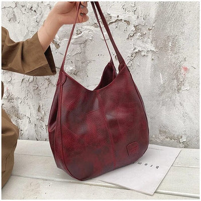 Monroe | Vintage Vegan Leather Shoulder Bag