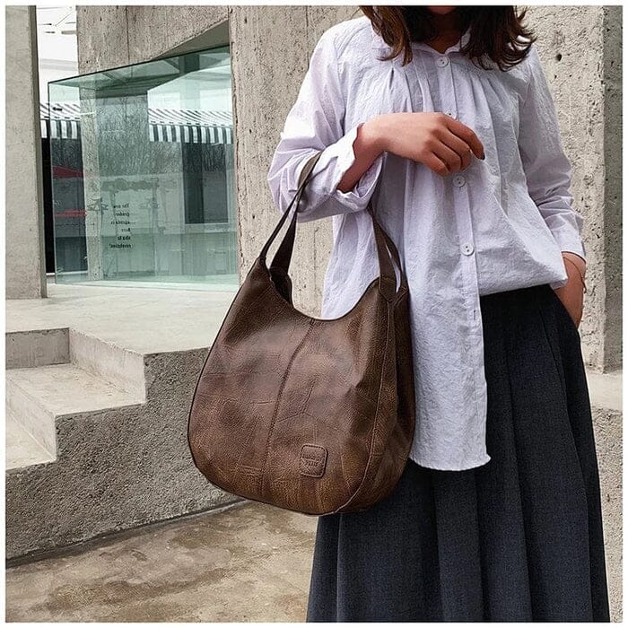 Monroe | Vintage Vegan Leather Shoulder Bag
